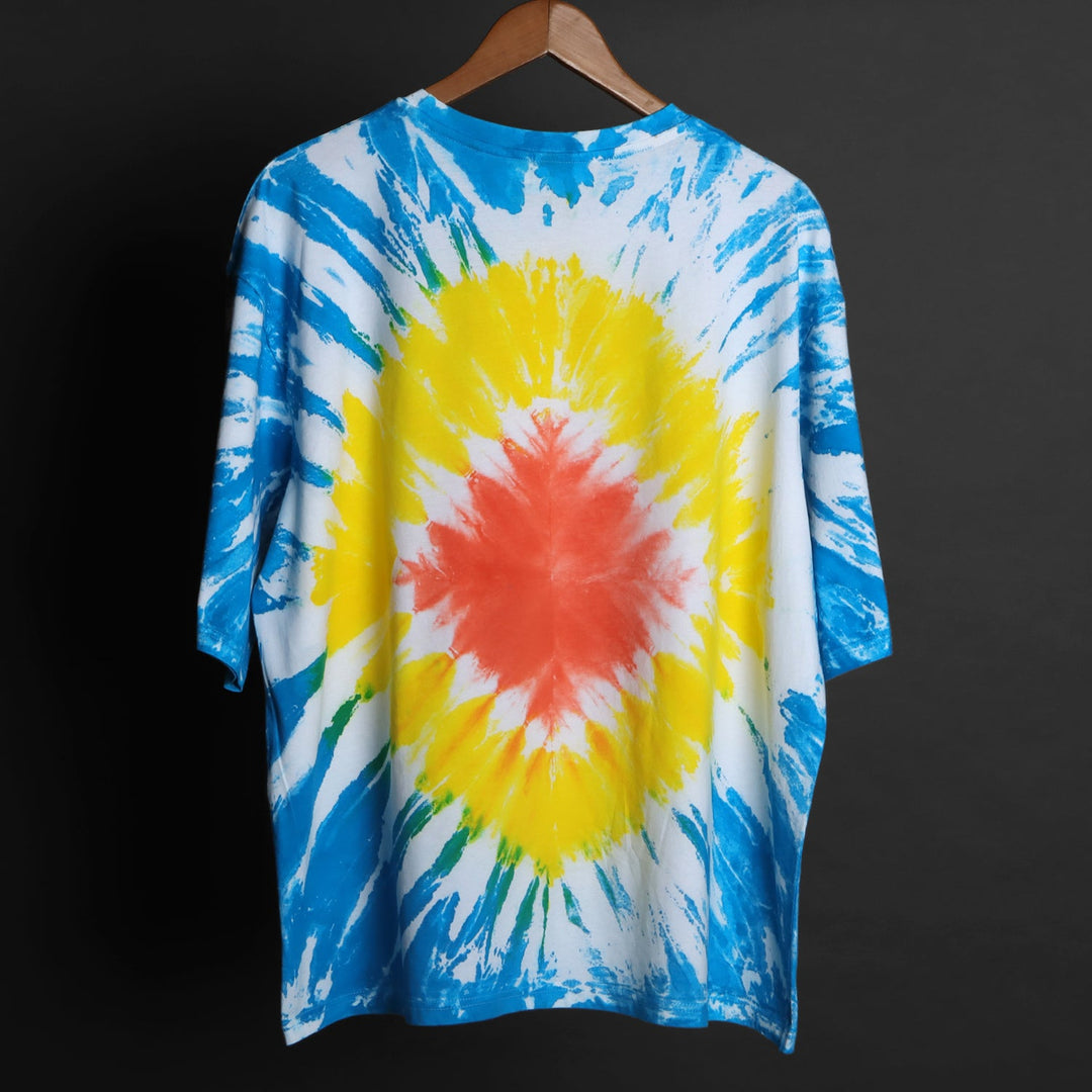 Printed Oversized Tee - OM 2.0-TIE & DYE PRINTED OVER SIZE TEE#26