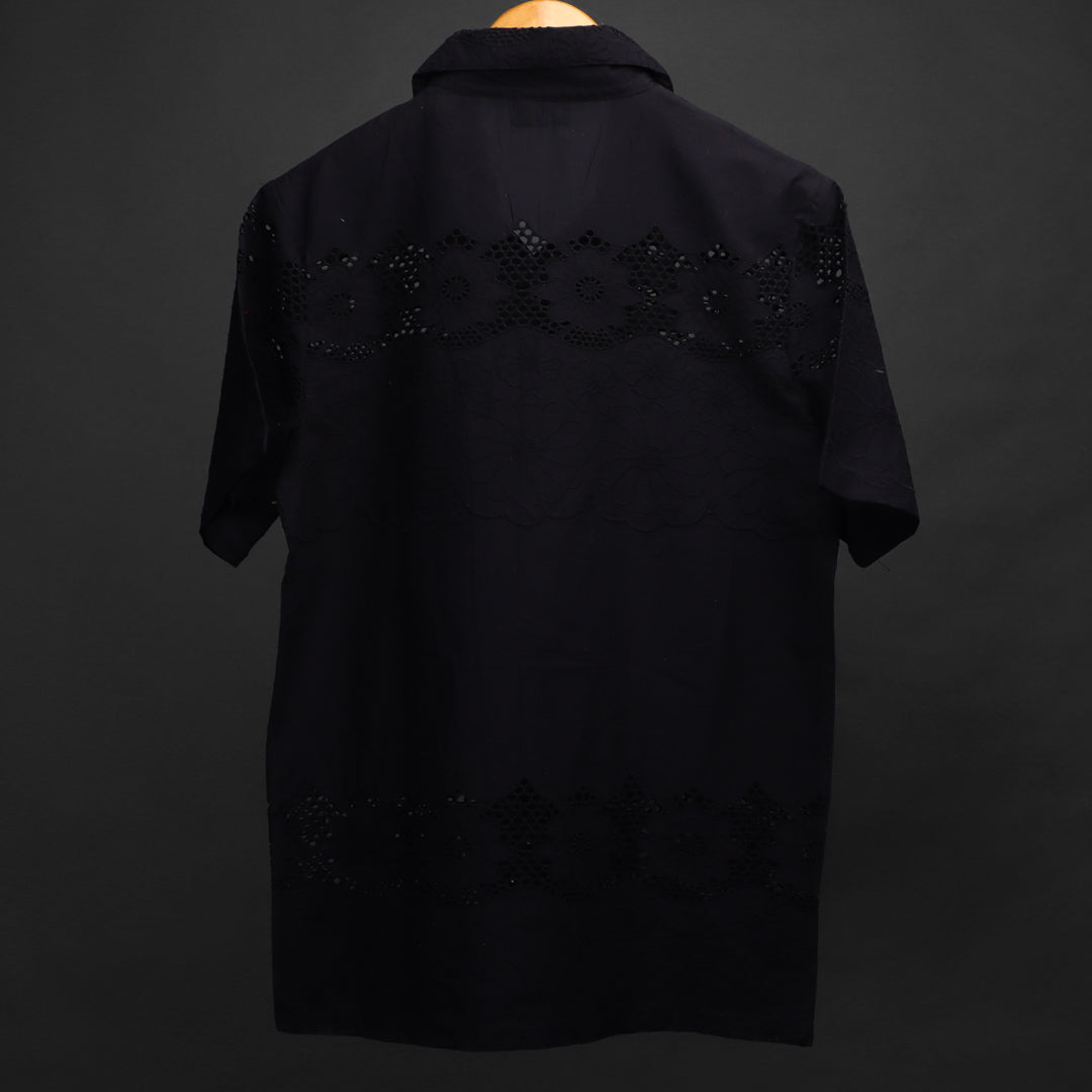 MIDNIGHT* Cuban Collar Shirt For Men #129