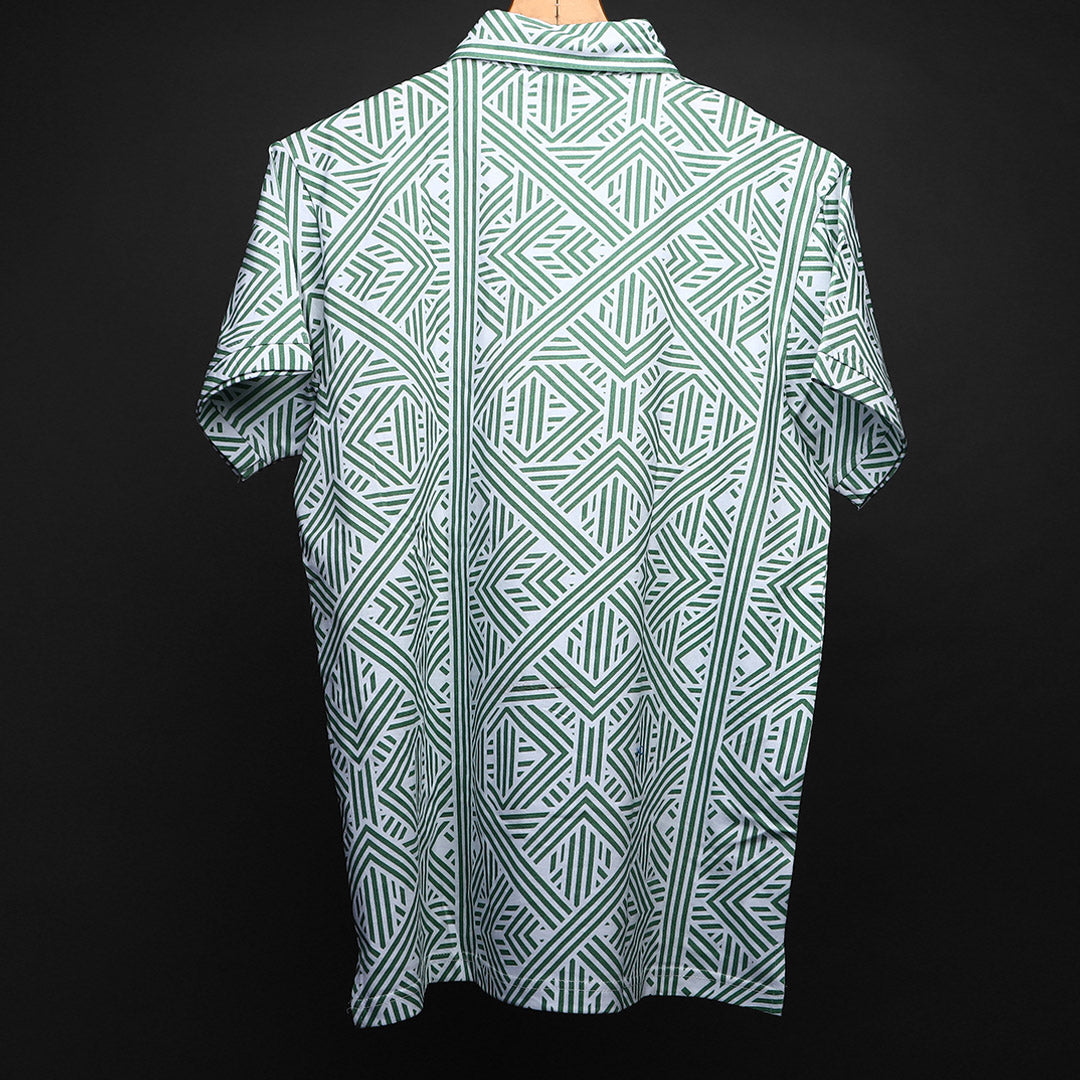 Mens Cotton Printed Polo Tee#21