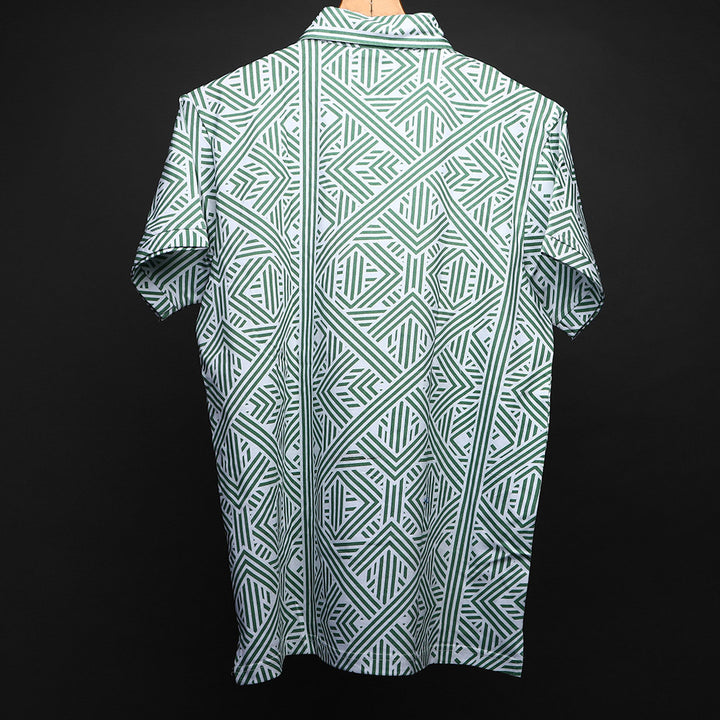 Mens Cotton Printed Polo Tee#21