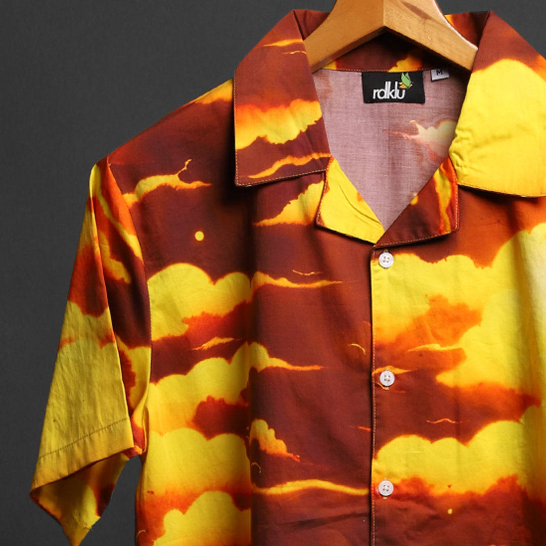 Prints - RDKLU *Reveille Cuban Collar Shirt For Men#628