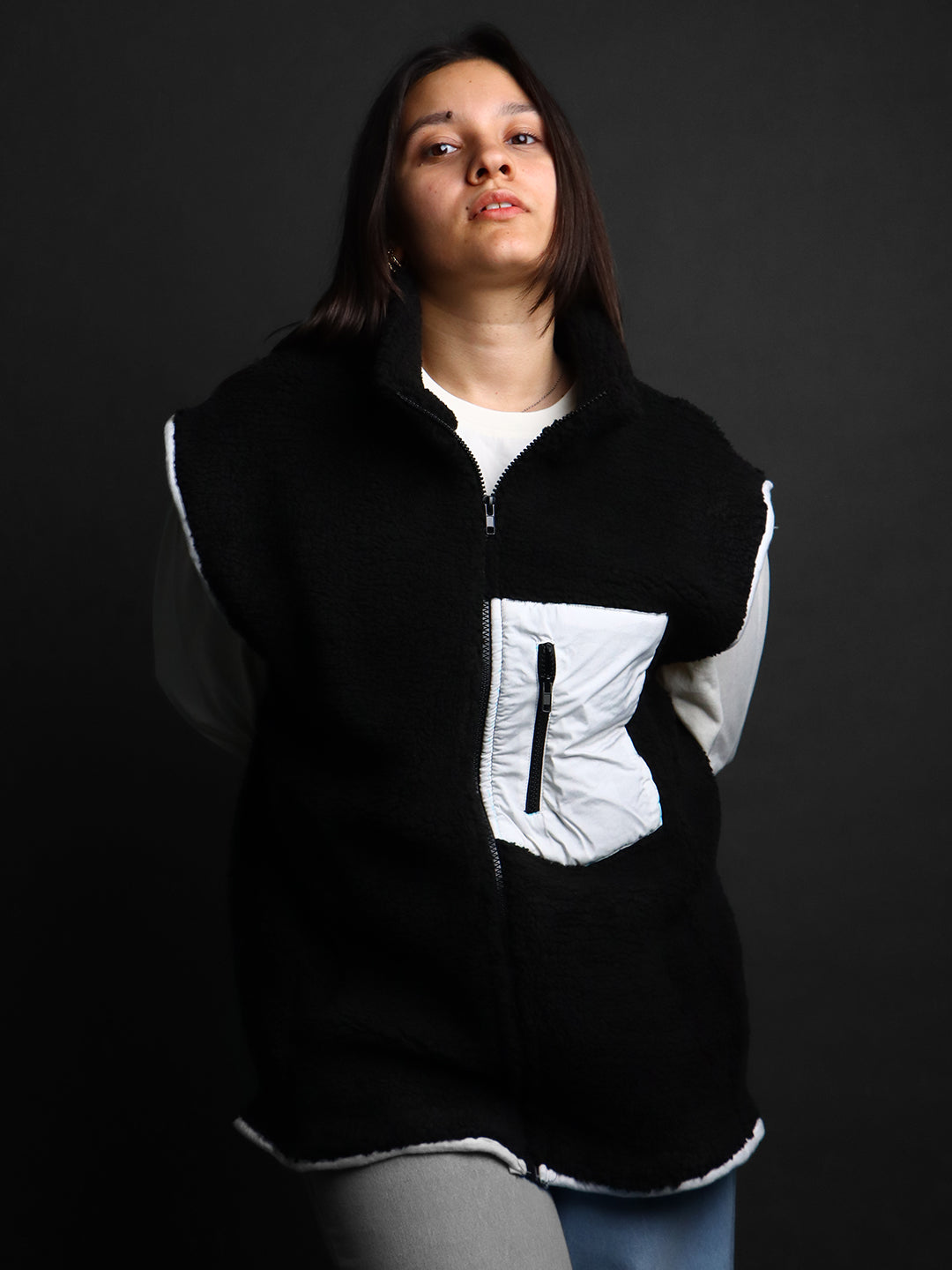 CLOUDFORM UNISEX SLEEVLESS FUR JACKET #17