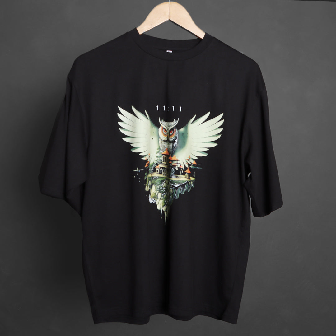 Over Size Tee - NIGHT BIRD WOMEN'S PRINTED OVER SIZE TEE #54