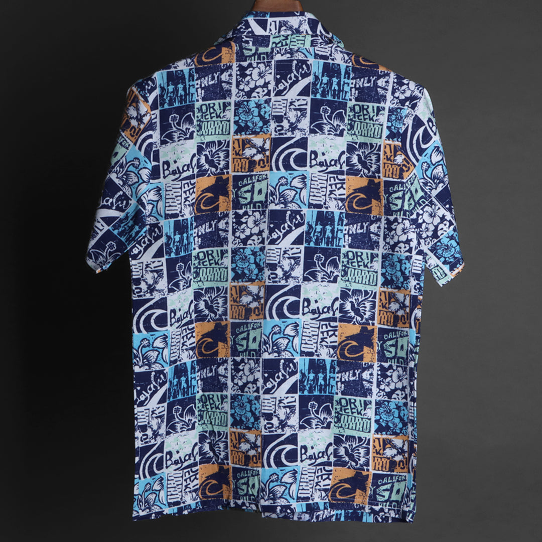 Prints - RDKLU  - Cuban Collar Shirt For Men#337