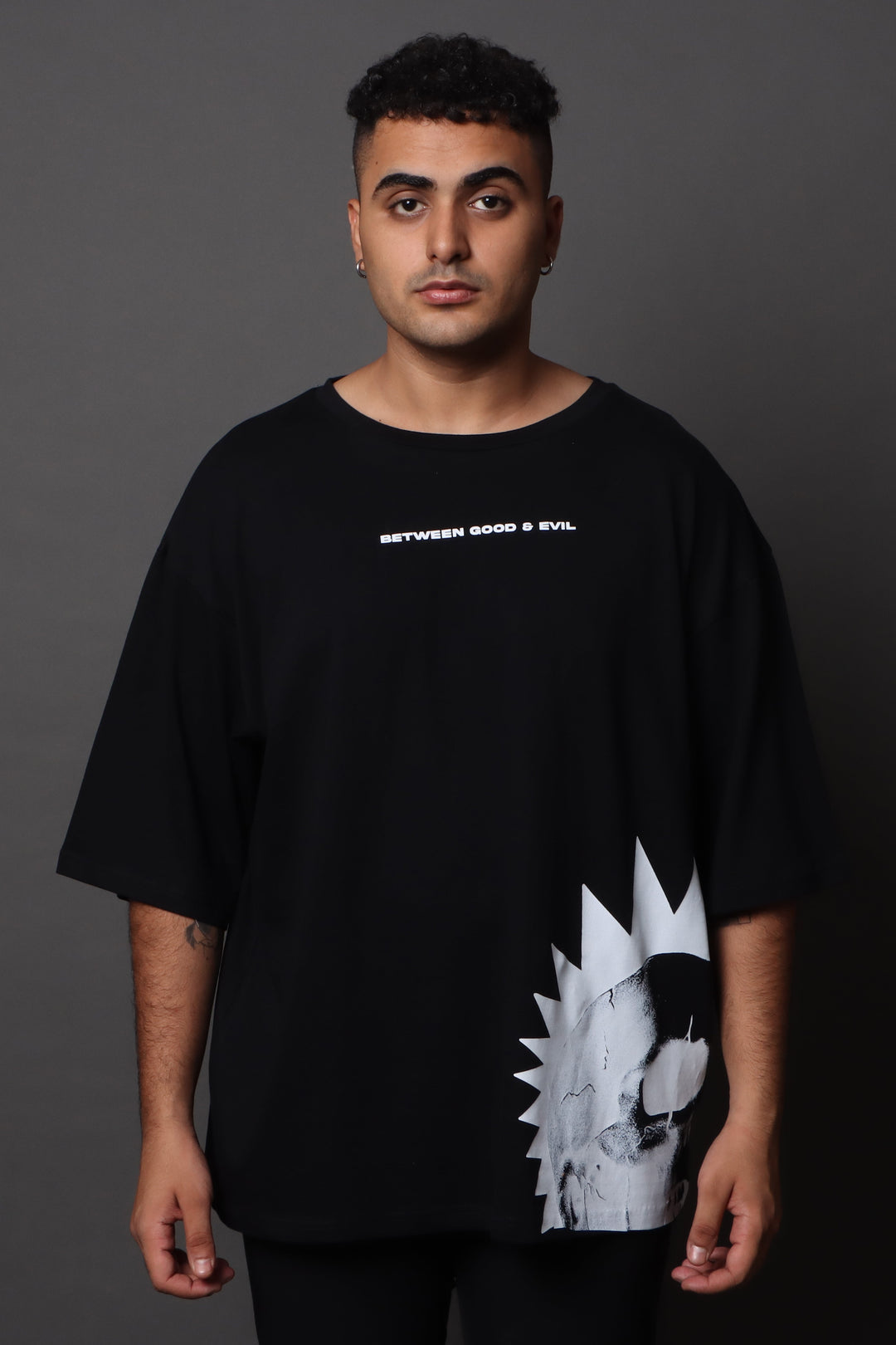 Printed Oversized Tee - MEN'S PRINTED OVER SIZE TEE#70