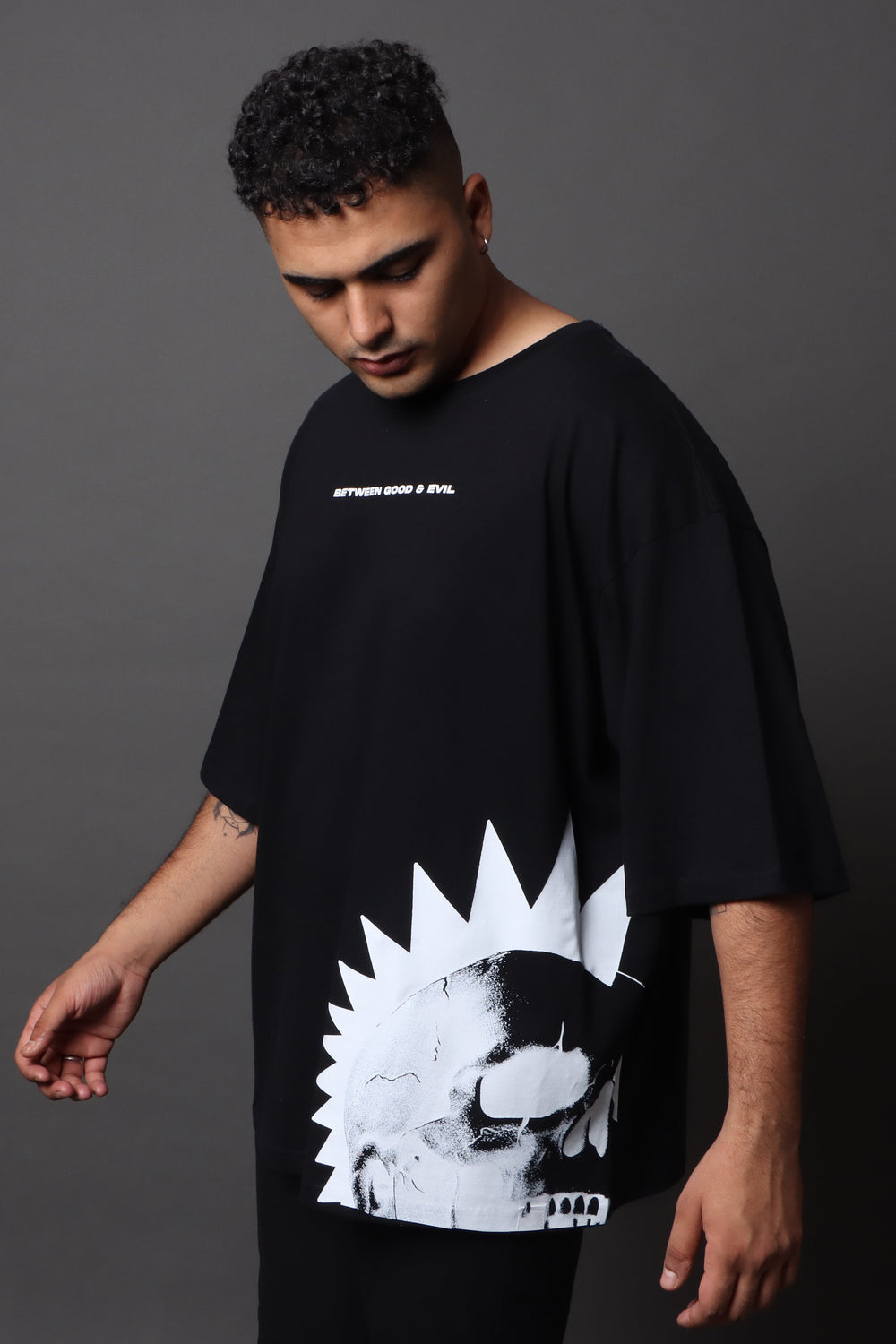 Printed Oversized Tee - MEN'S PRINTED OVER SIZE TEE#70