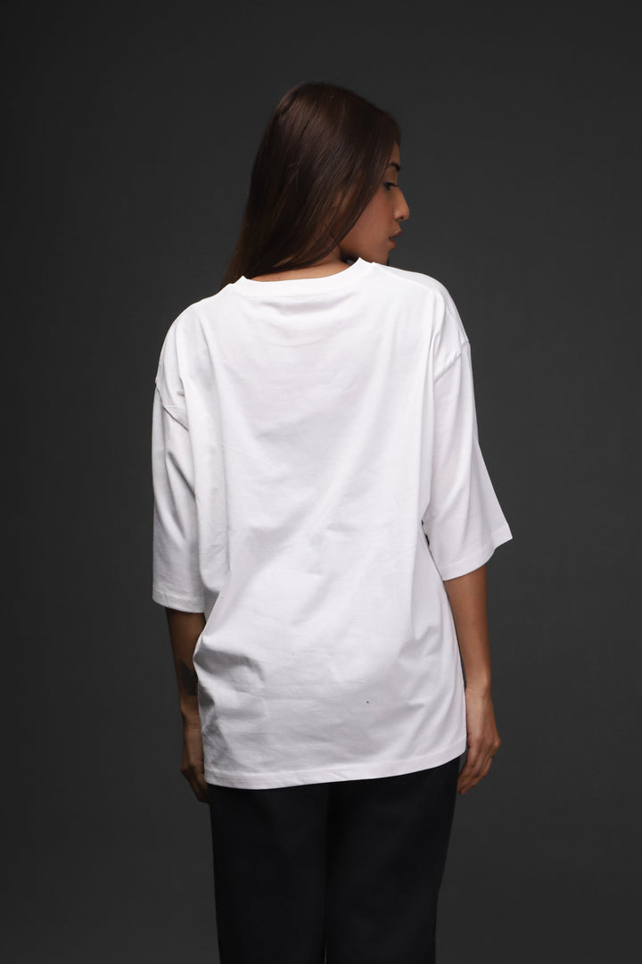 Over Size Tee - Women's White Over Size Tee#48