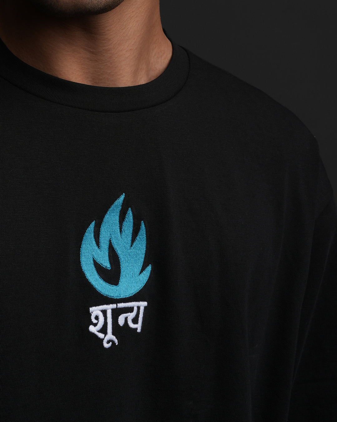 शून्य * Embroidery OVERSIZED TEE #32