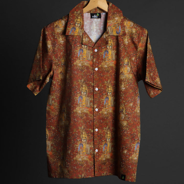 Prints - RDKLU * LOTUS Cuban Collar Shirt For Men#621