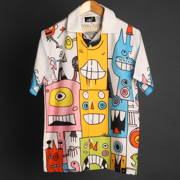 Chuckles - RDKLU CUBAN COLLAR SHIRT FOR MEN #120