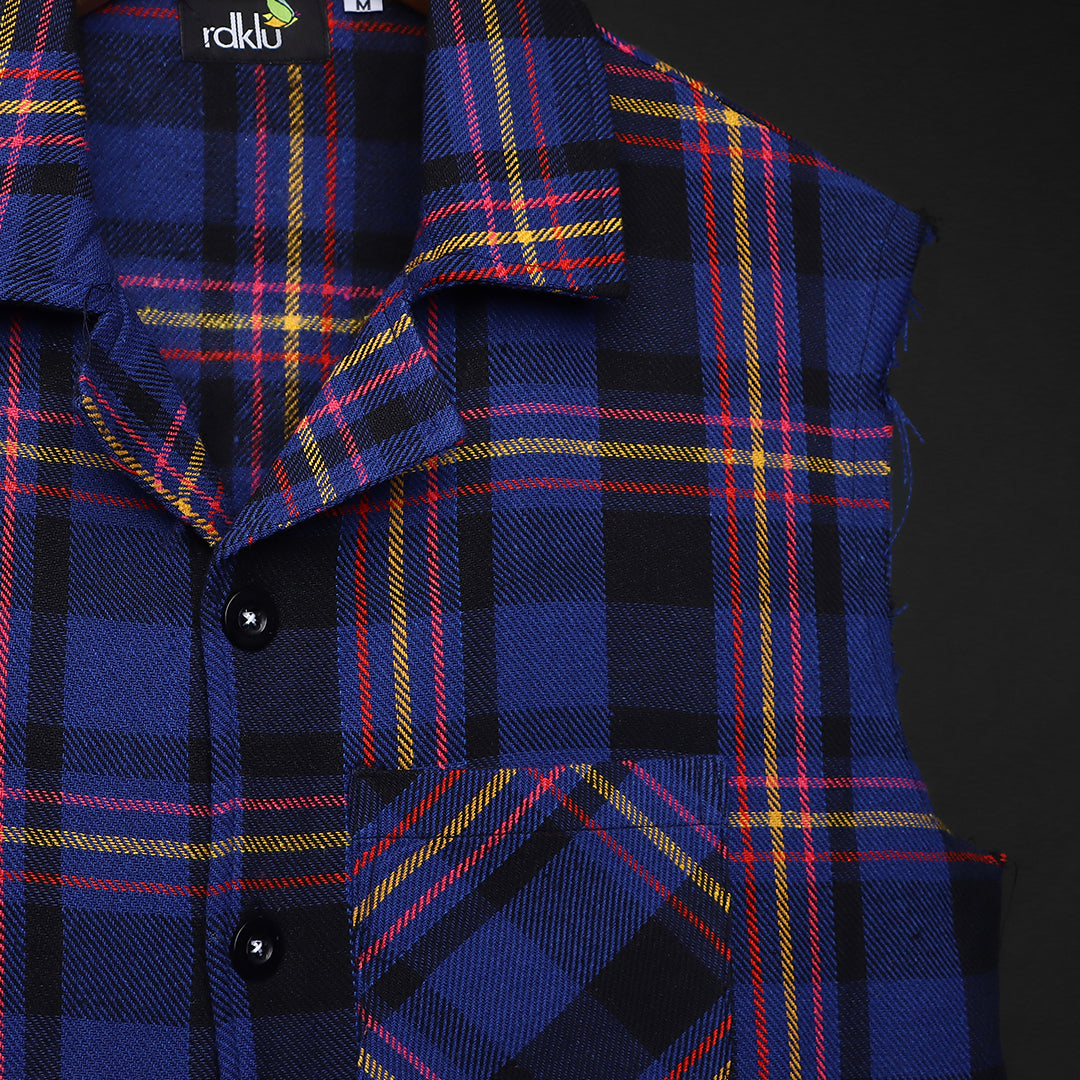 sleevless flannel shirts #144