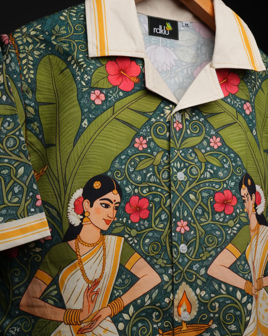 Nritya * Printed Cuban Collar Shirt #181