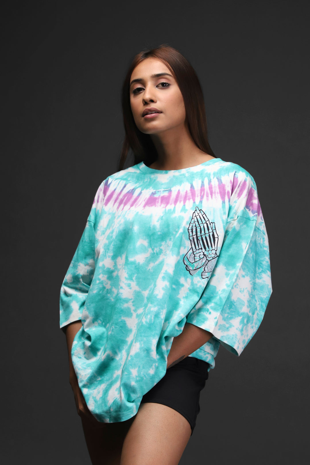 UNISEX OVERSIZE TEE - TIE DYE UNISEX PRINTED OVER SIZE TEE#31