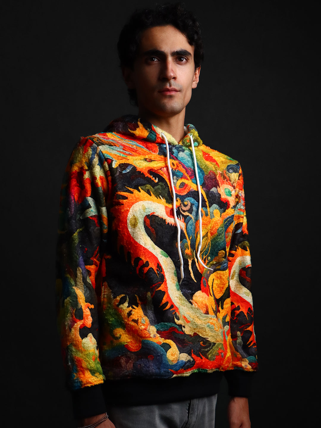 Unisex Printed Fur Hoodie #17