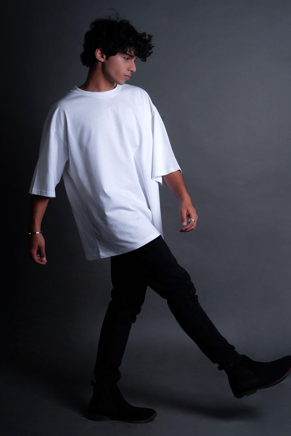 Men's Oversize Tee - RDKLU WHITE MEN'S OVER SIZE TEE#10