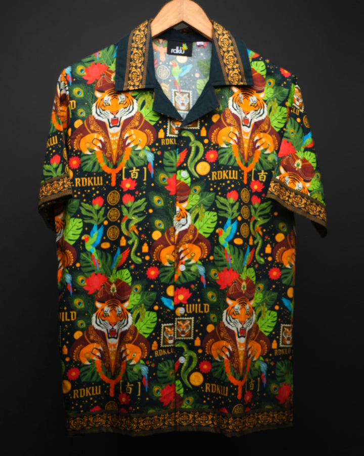 Shikaar * Printed Cuban Collar Shirt #180