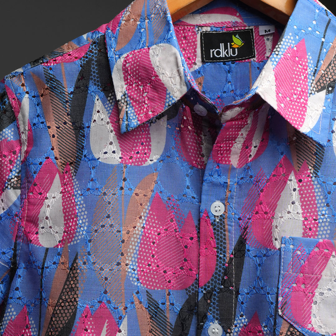 Graphic Garden * Embroidery  CROP SHIRT#463