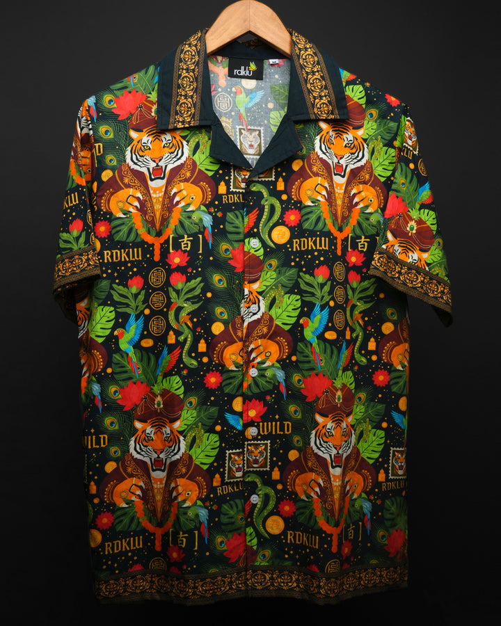 Shikaar * Printed Cuban Collar Shirt #180