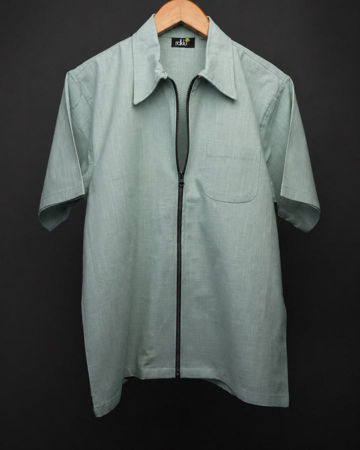 Sage Breeze * Zipper Shirt #165