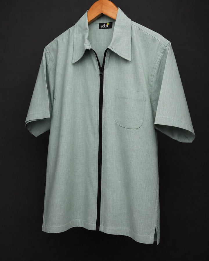 Sage Breeze * Zipper Shirt #165