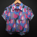 Graphic Garden * Embroidery  CROP SHIRT#463