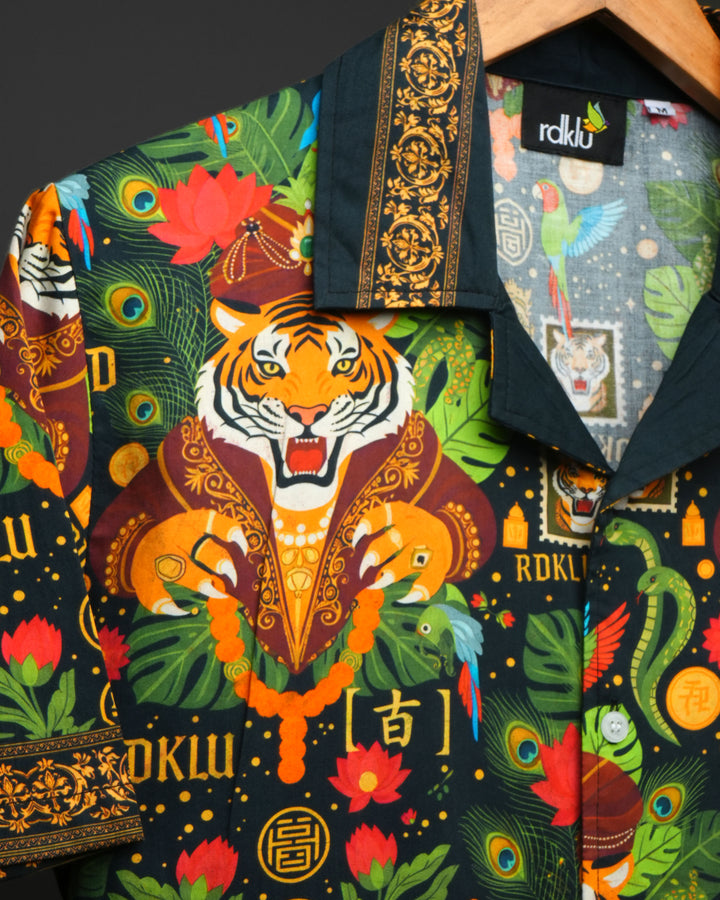 Shikaar * Printed Cuban Collar Shirt #180