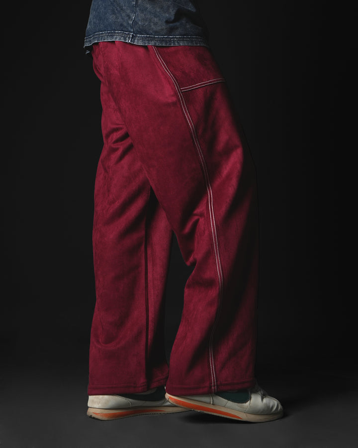 SUEDE WIDE LEG JOGGER #59