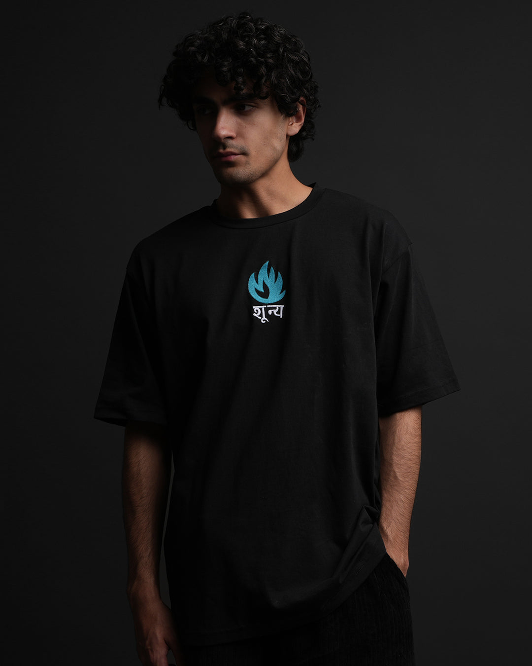 शून्य * Embroidery OVERSIZED TEE #32