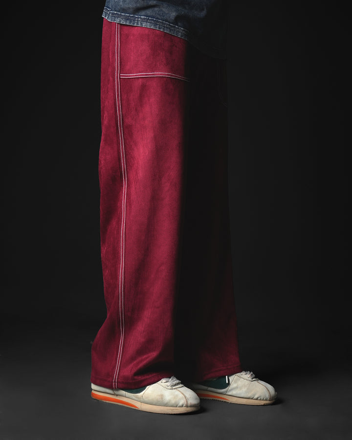 SUEDE WIDE LEG JOGGER #59