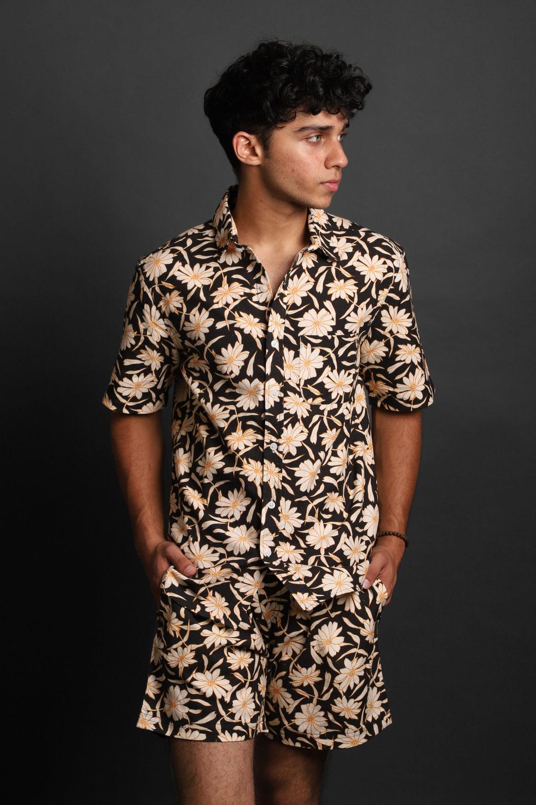 Printed Co-Ord Set - RDKLU-Men's Cotton Printed Co-Ord Set#17