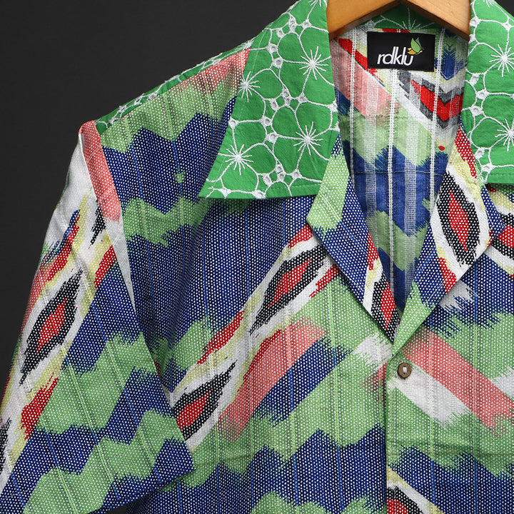 CIPHER * Cuban Collar Shirt For Men #130