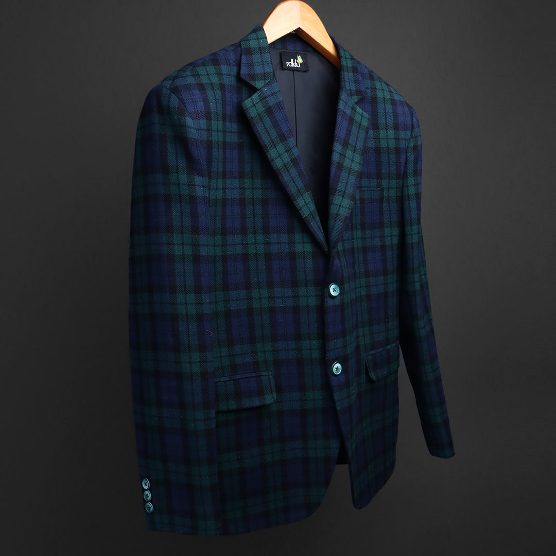 LAYERED PLAID BLAZER #14