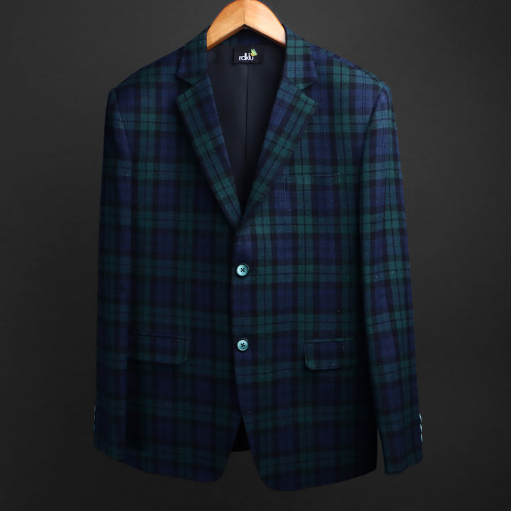 LAYERED PLAID BLAZER #14