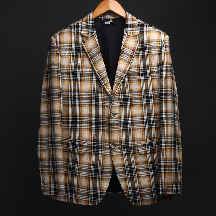 LAYERED PLAID BLAZER #13