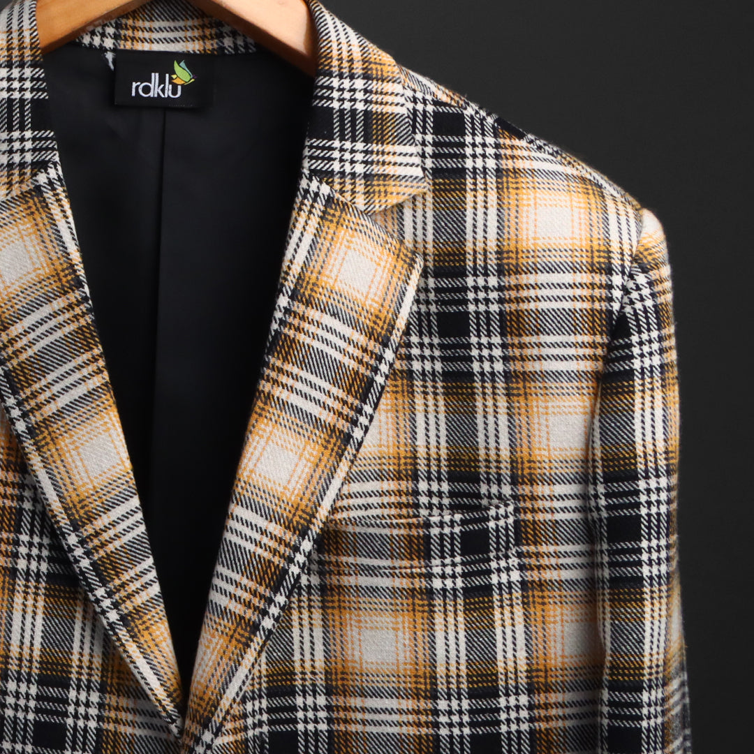 LAYERED PLAID BLAZER #13