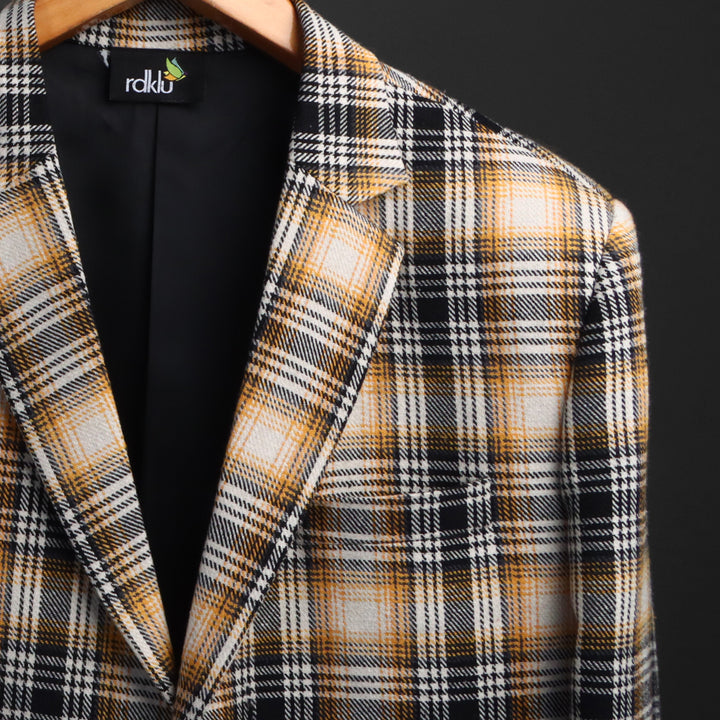 LAYERED PLAID BLAZER #13