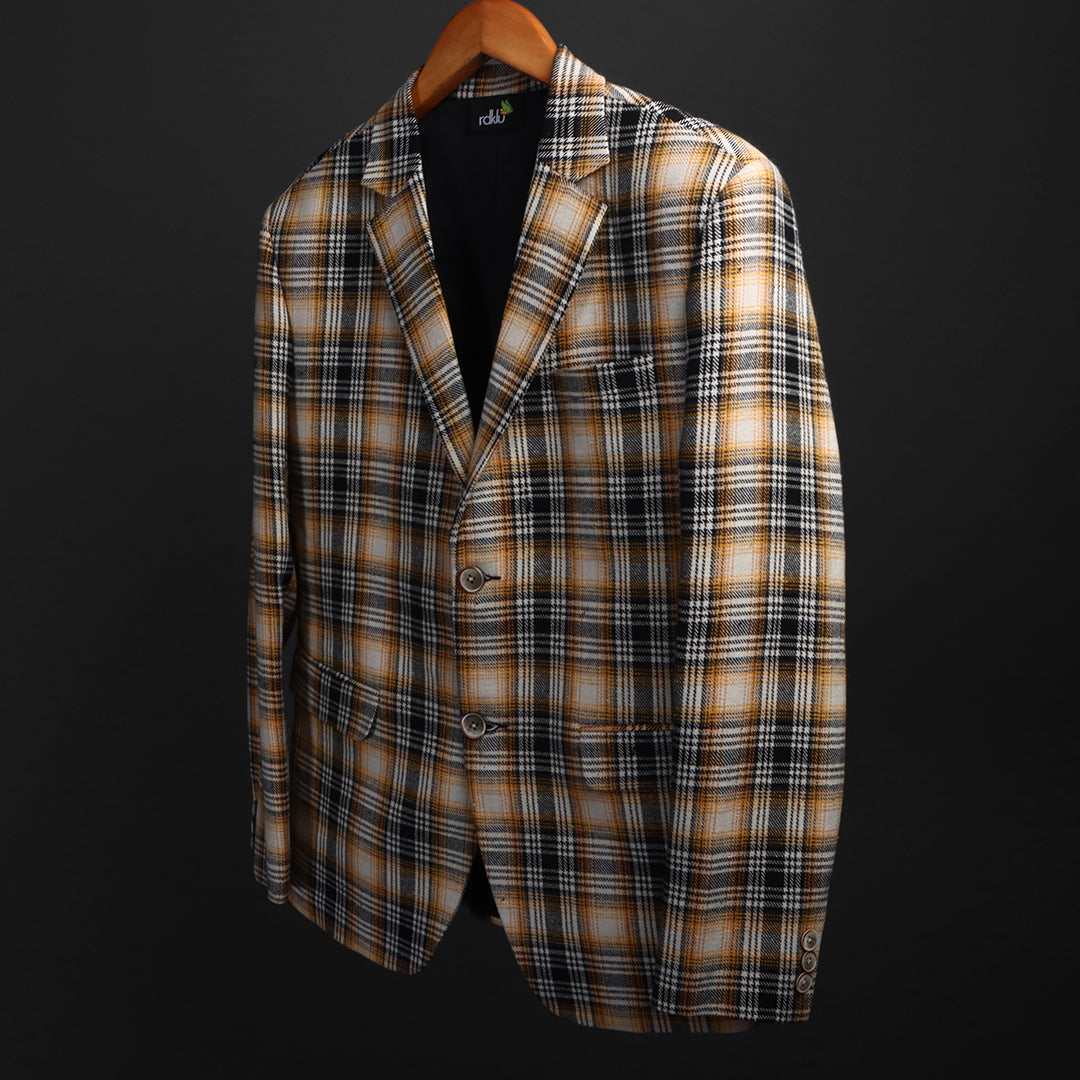 LAYERED PLAID BLAZER #13