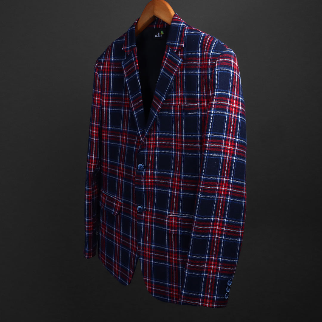 LAYERED PLAID BLAZER #15