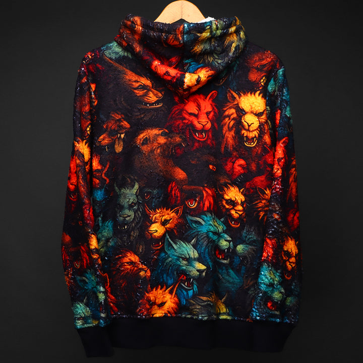 Unisex Printed Fur Hoodie #14