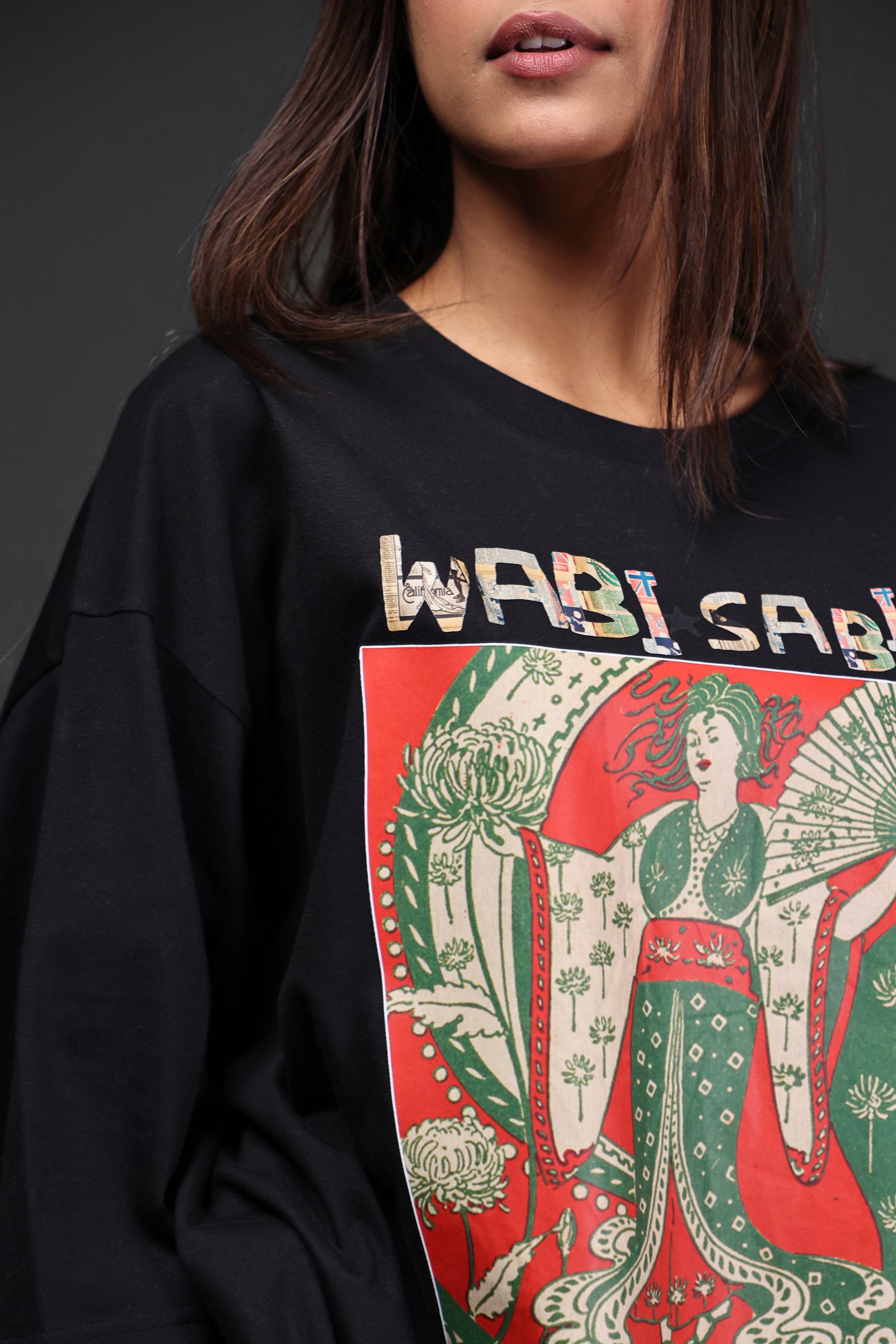 Dreamy×WABISABI long sleeve top / 墨M Wabi*Sabi-Women's Over Size