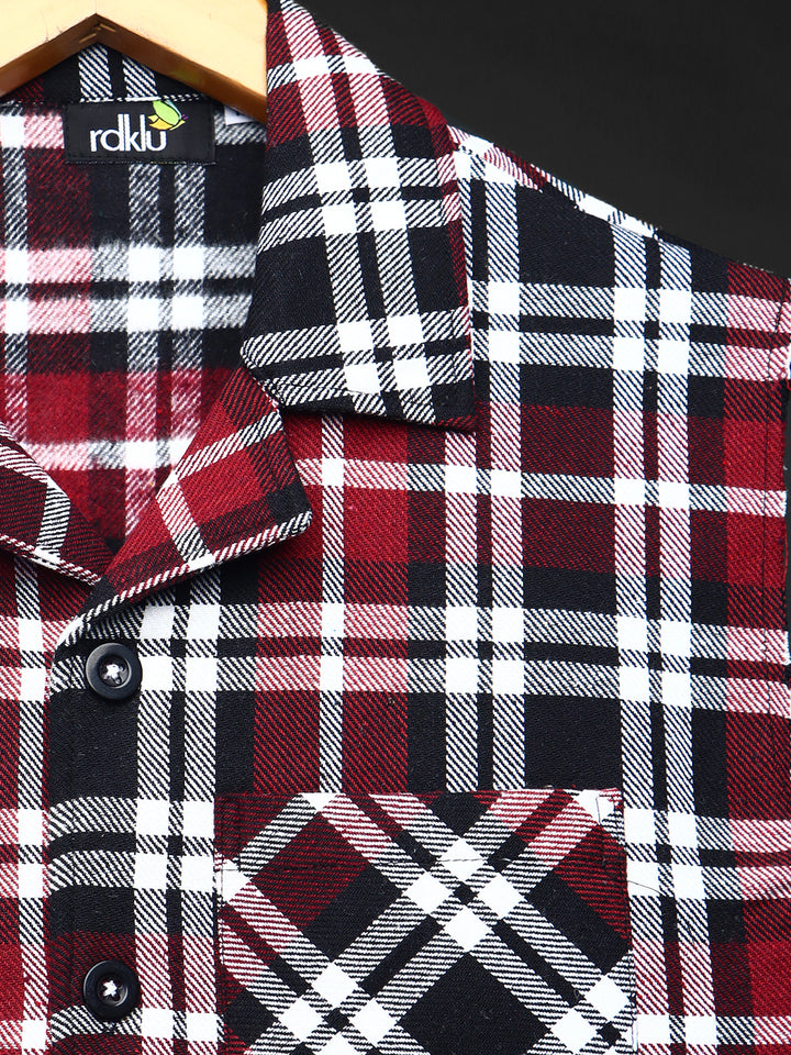 Sleevless * Flannel Shirt #152