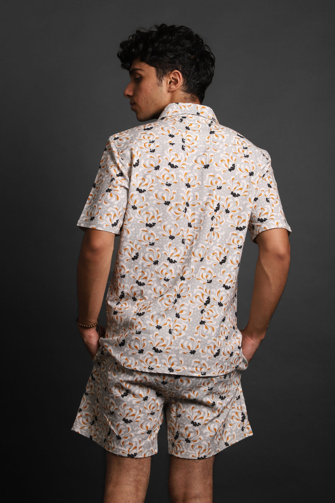 Printed Co-Ord Set - RDKLU-Men's Cotton Printed Co-Ord Set#19