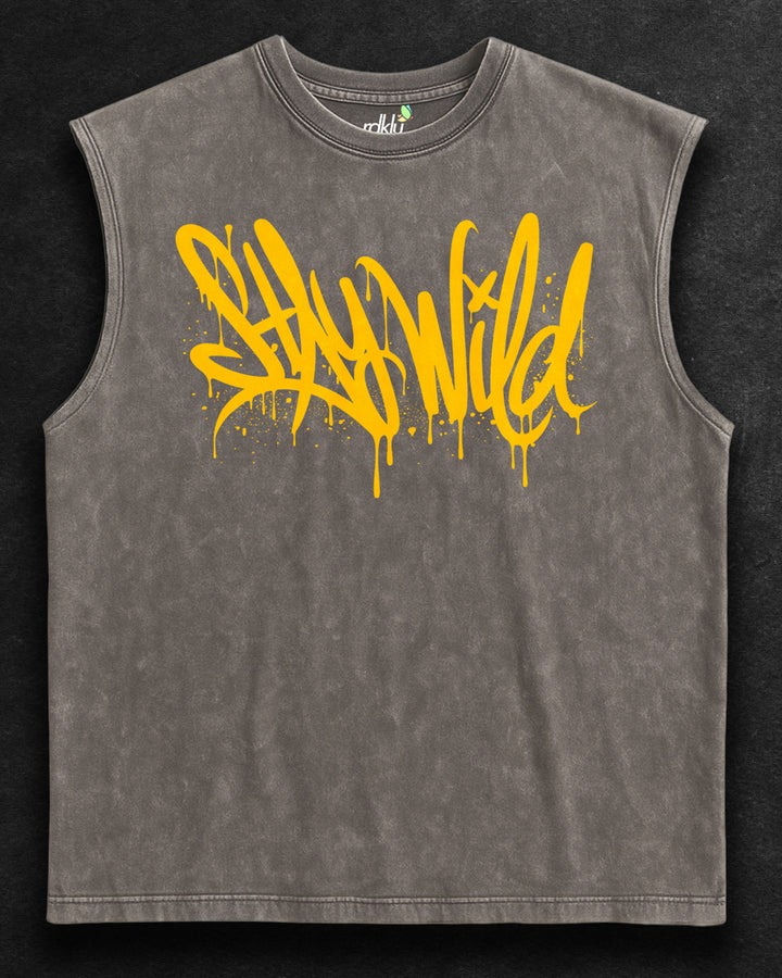 WASHED OUT BASIC * Sleeveless Vest#8