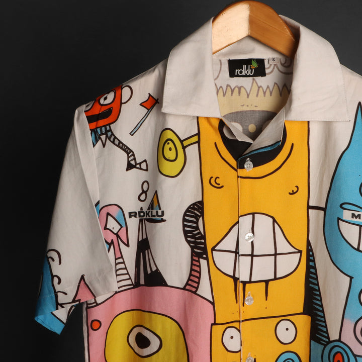 Chuckles - RDKLU CUBAN COLLAR SHIRT FOR MEN #120
