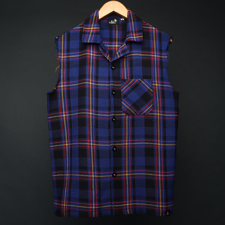 sleevless flannel shirts #144