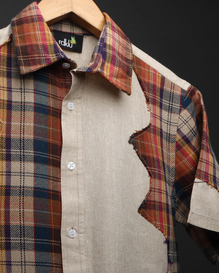 Patchwork Regular Shirt #164