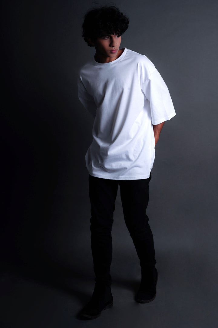 Men's Oversize Tee - RDKLU WHITE MEN'S OVER SIZE TEE#10