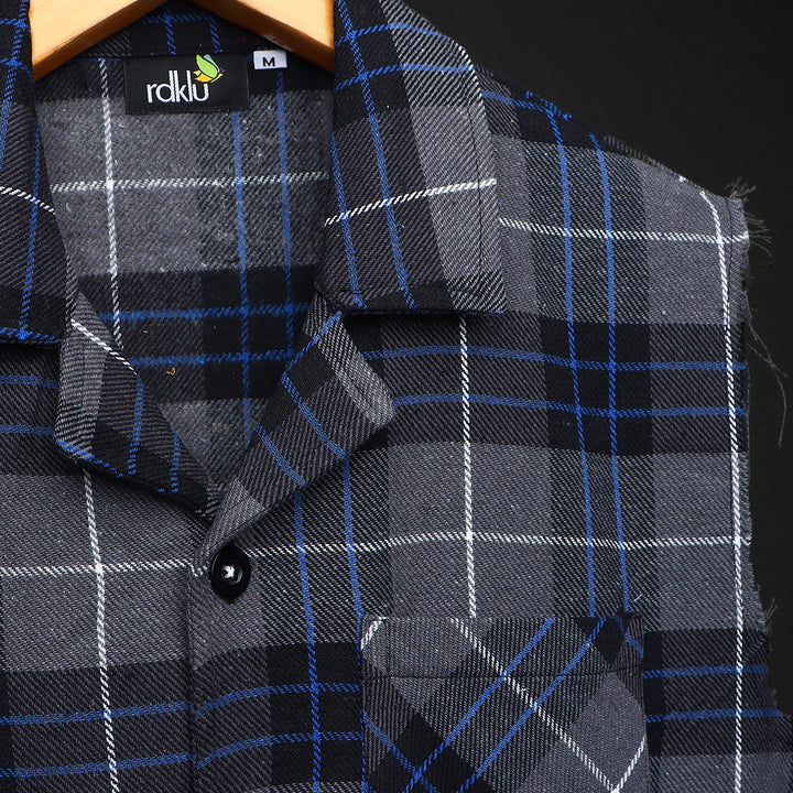 Sleevless * Flannel Shirt #153