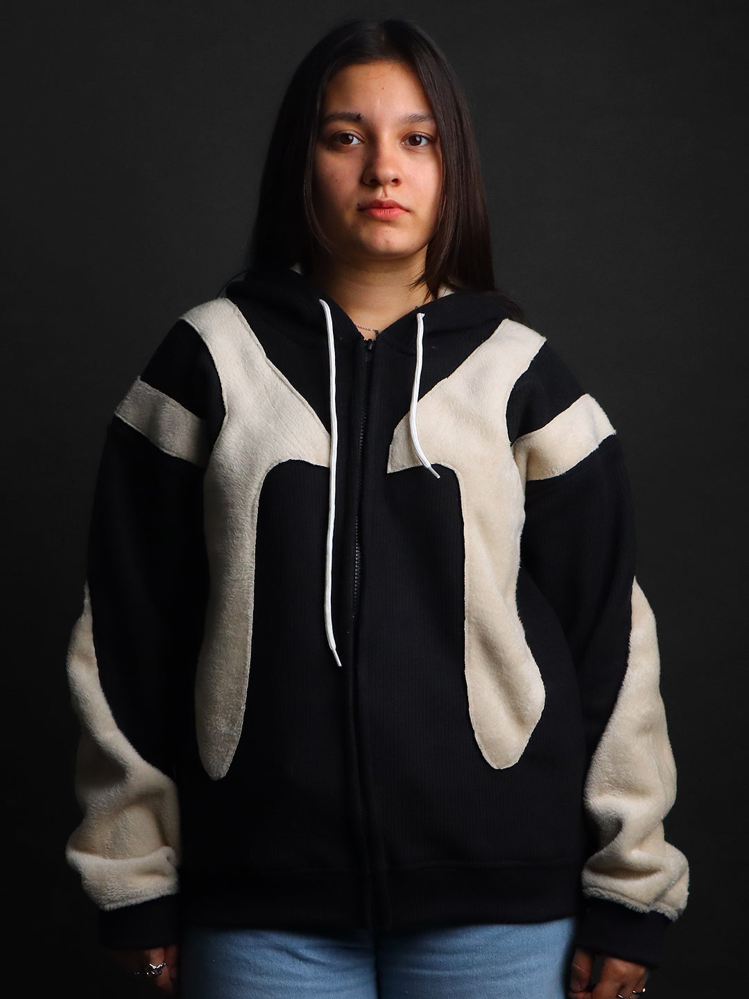 Dualflow Panel Fur Unisex OVER SIZE Hoodie#3