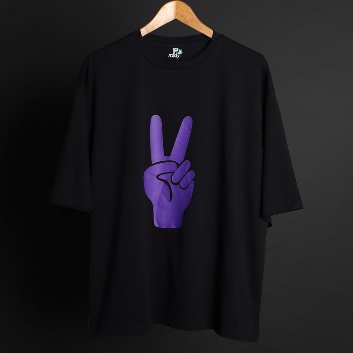 Printed Oversized Tee - VICTORY MEN'S PRINTED OVER SIZE TEE#5